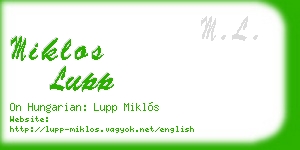 miklos lupp business card